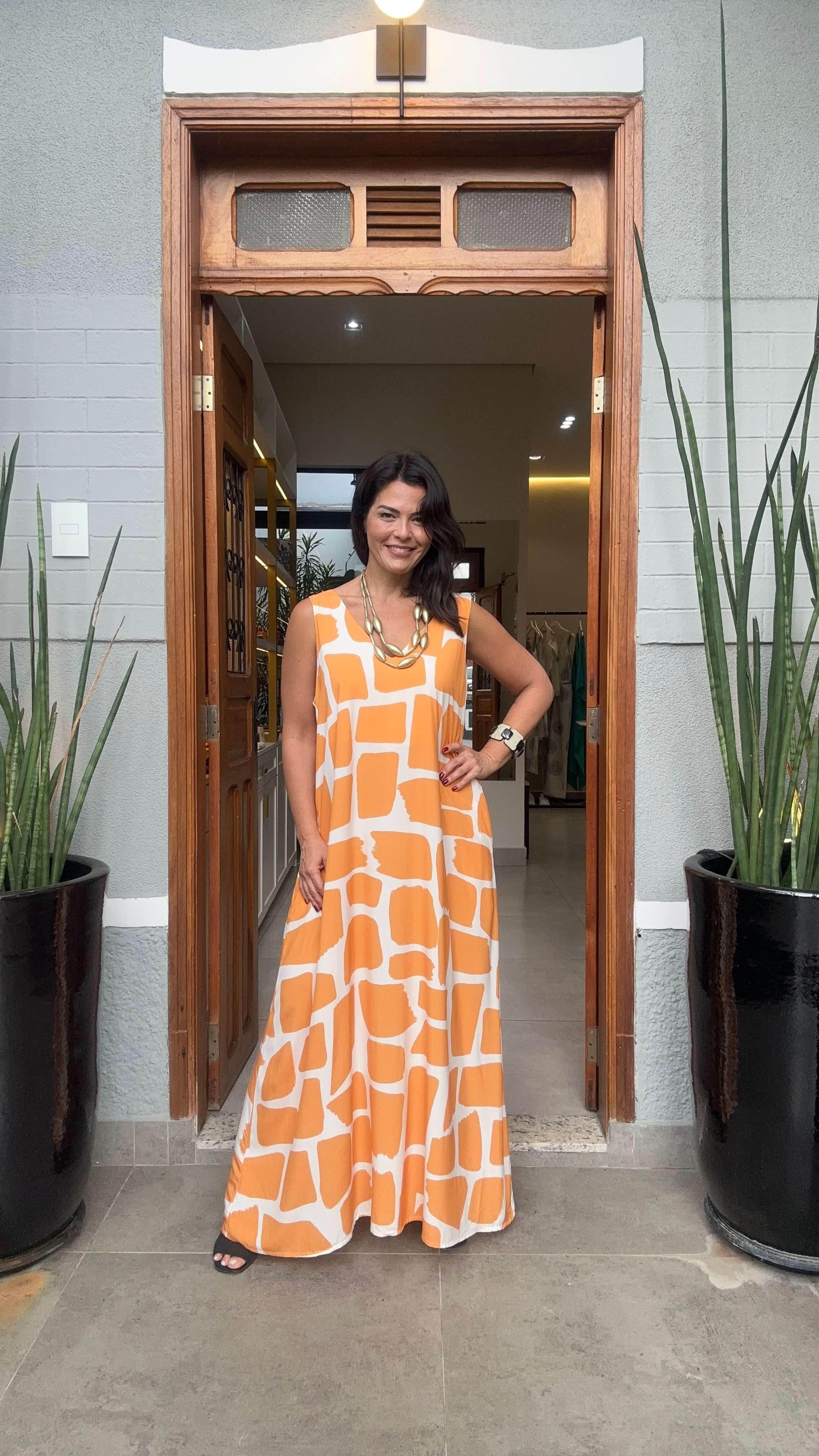 Vestido Stones Laranja