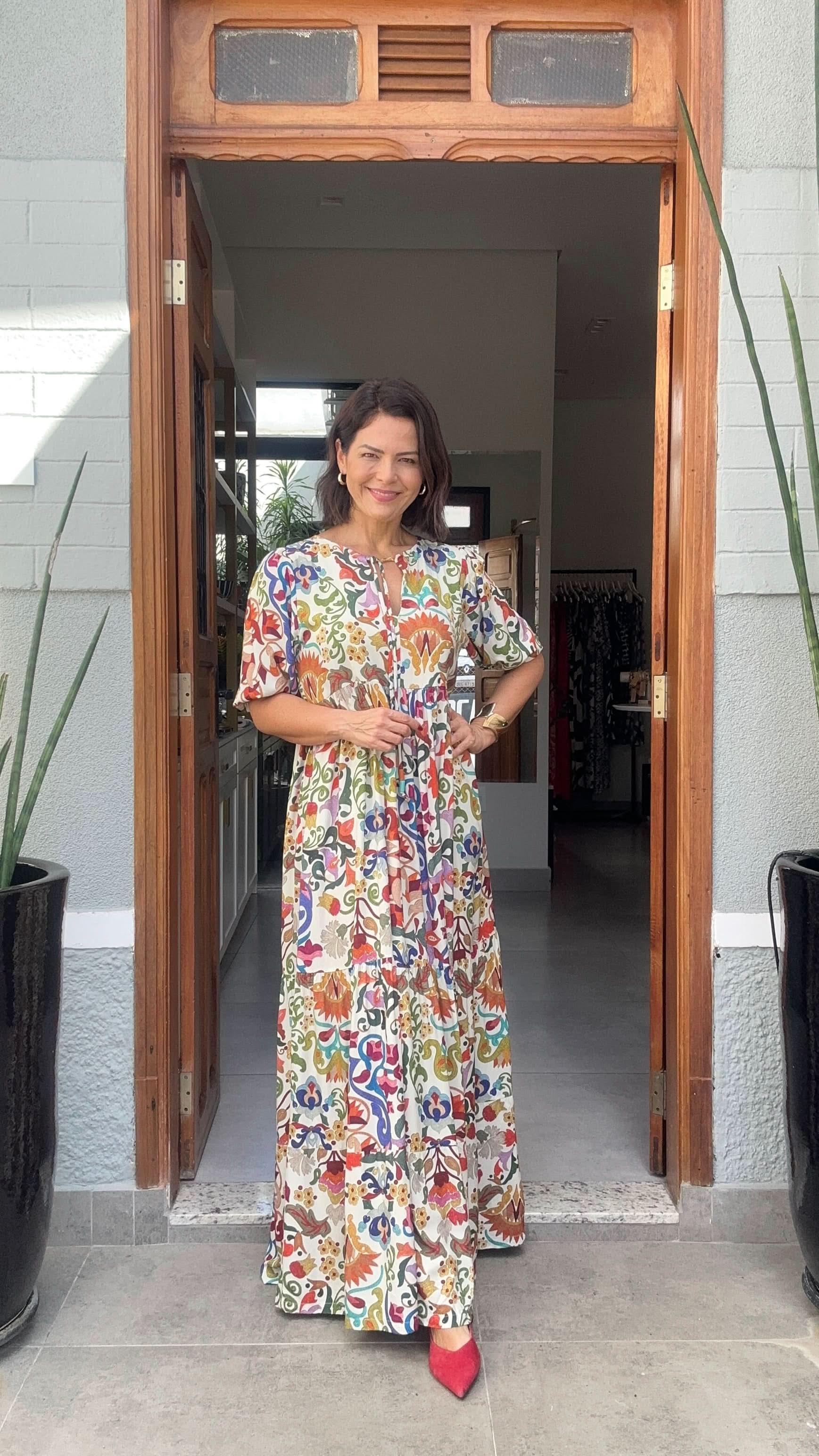 Vestido Camila Estampa Tapeçaria