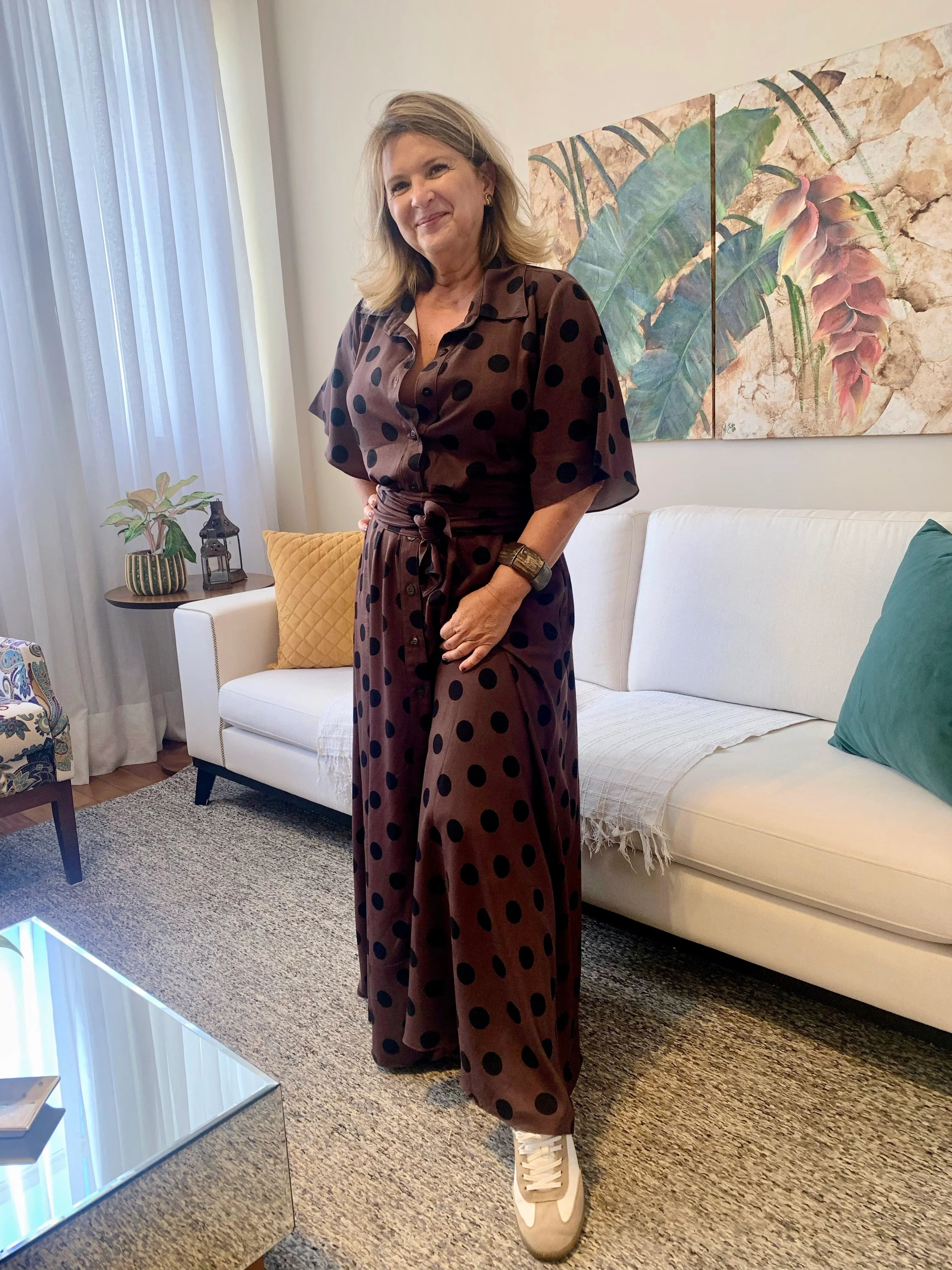 Vestido Chemisier Poá