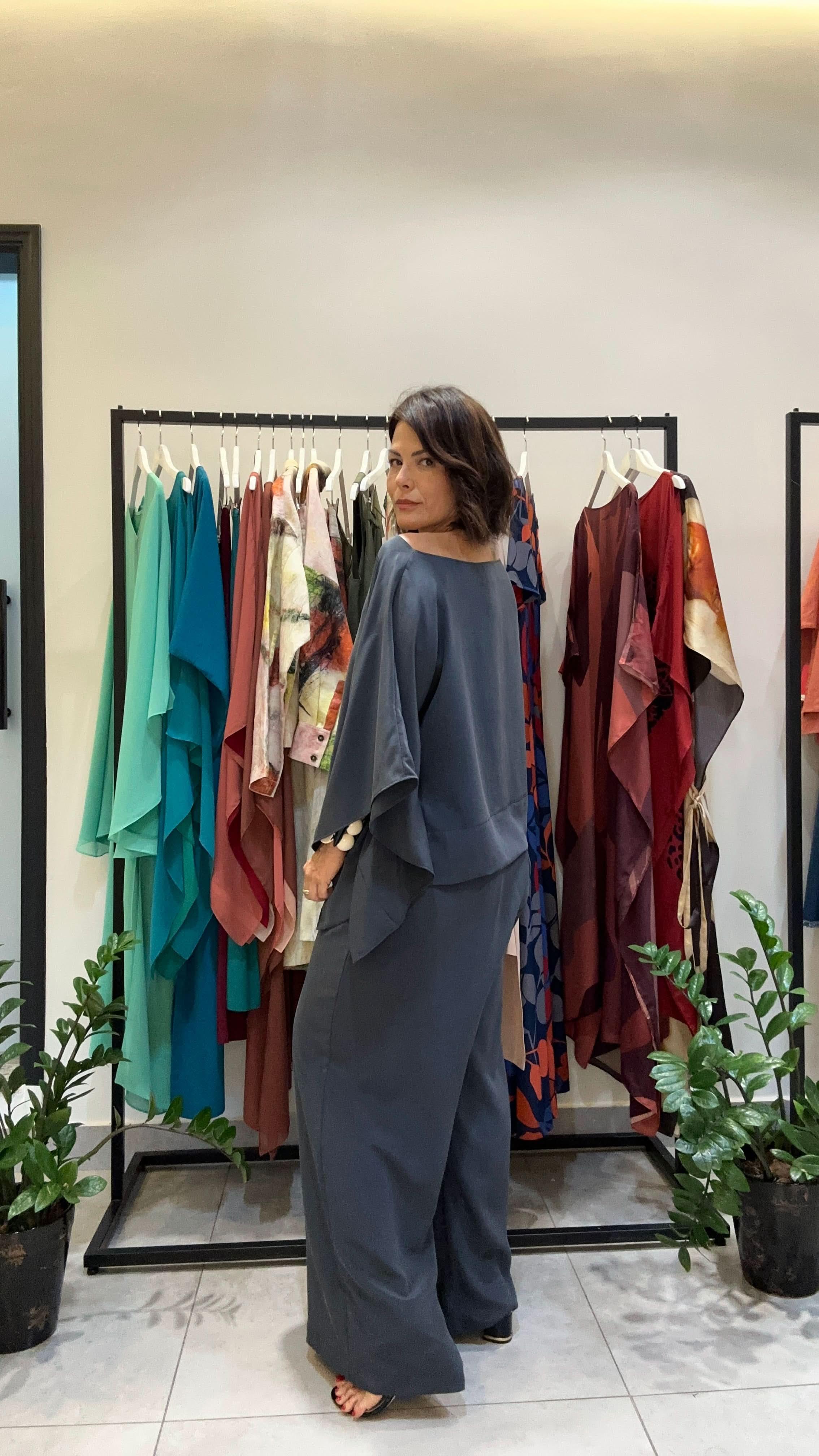 Conjunto Kimono Seda Pura