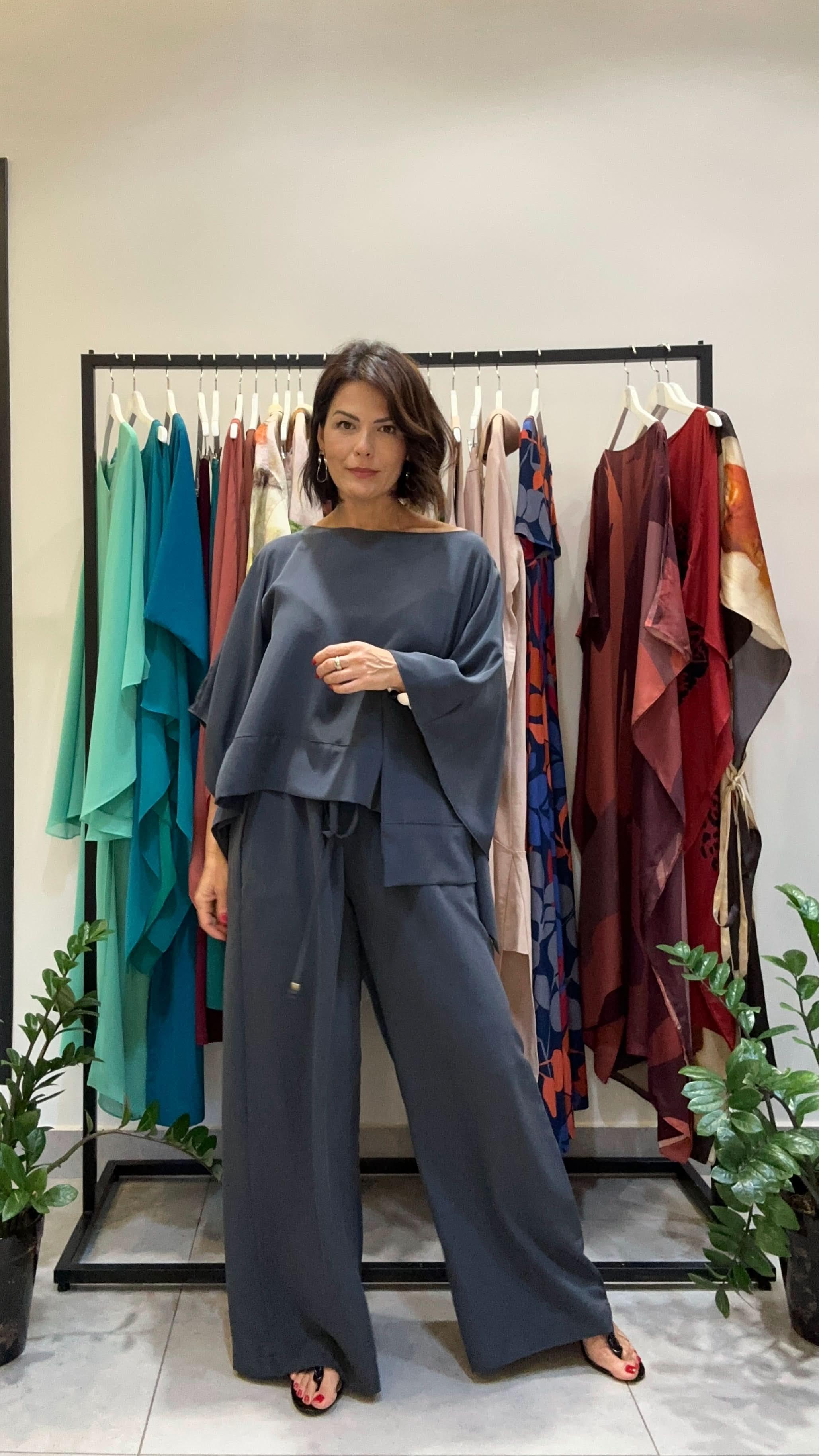 Conjunto Kimono Seda Pura