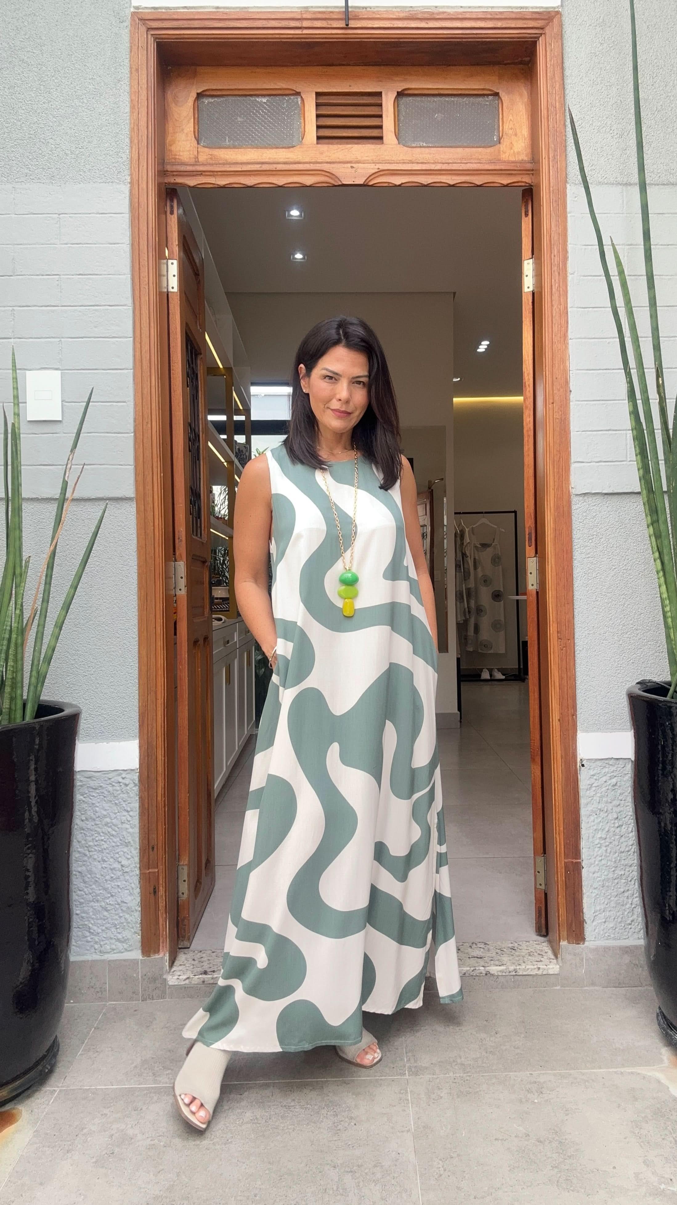 Vestido Waves Green