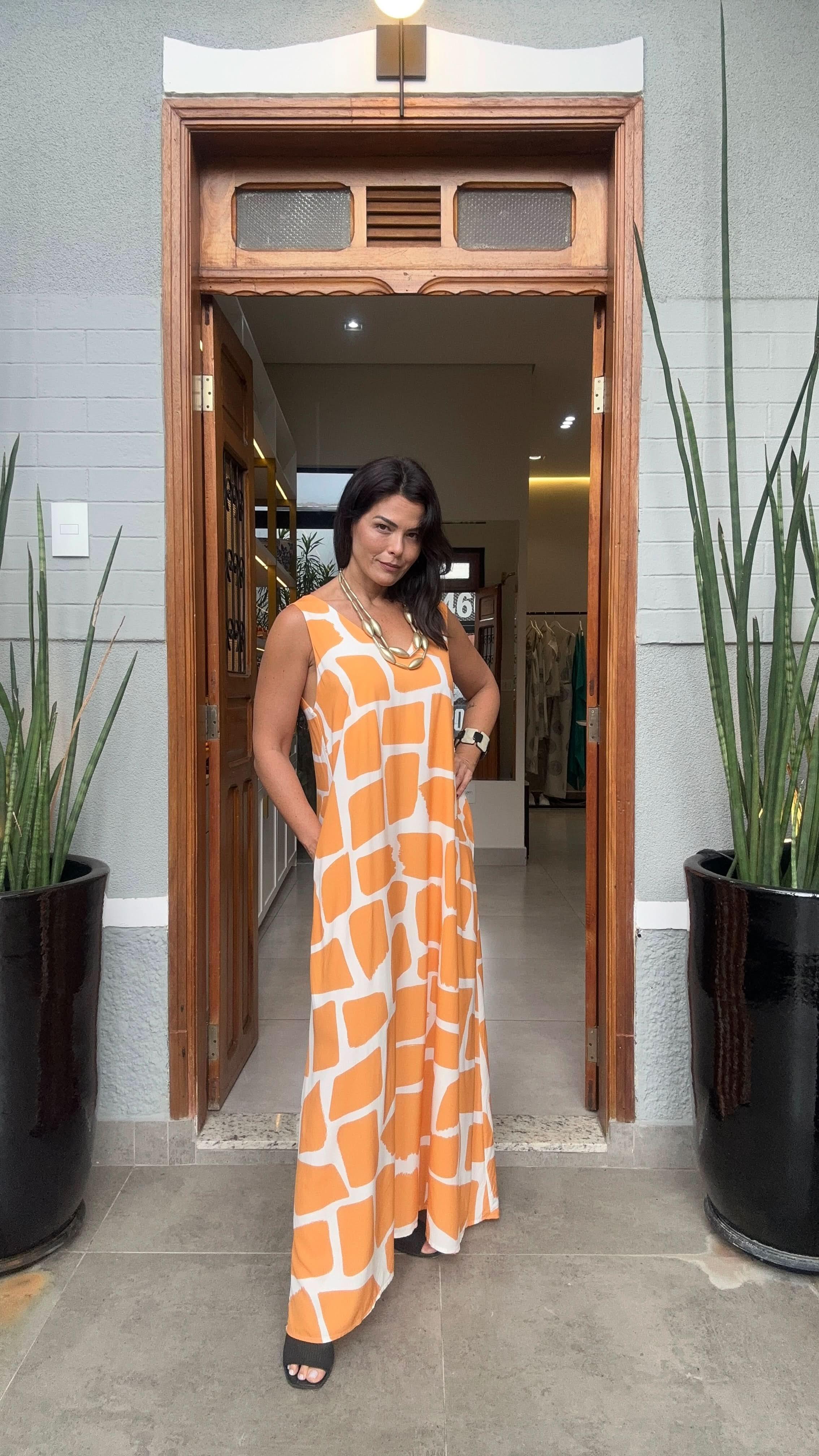 Vestido Stones Laranja