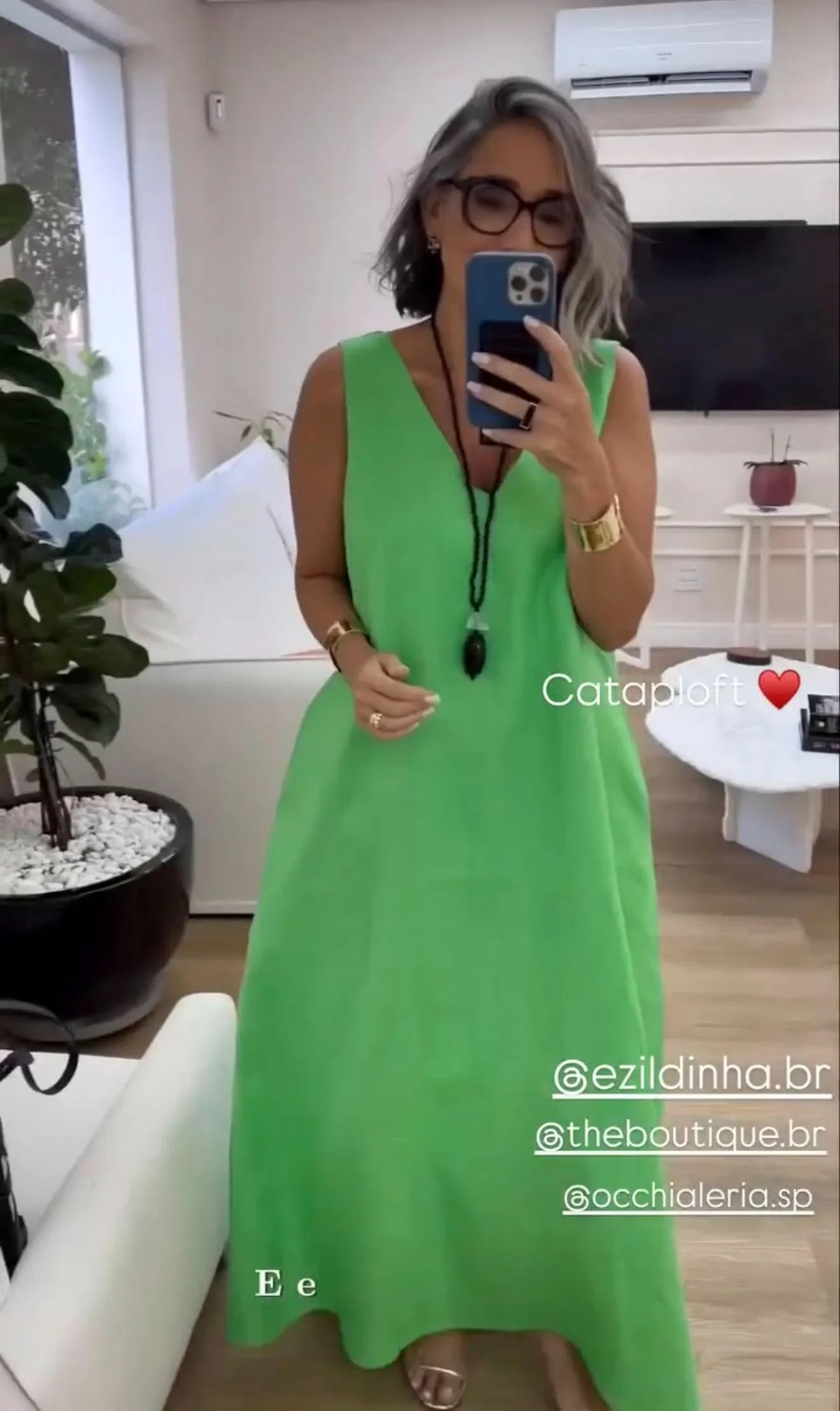 Vestido Paula Linho Verde Grama