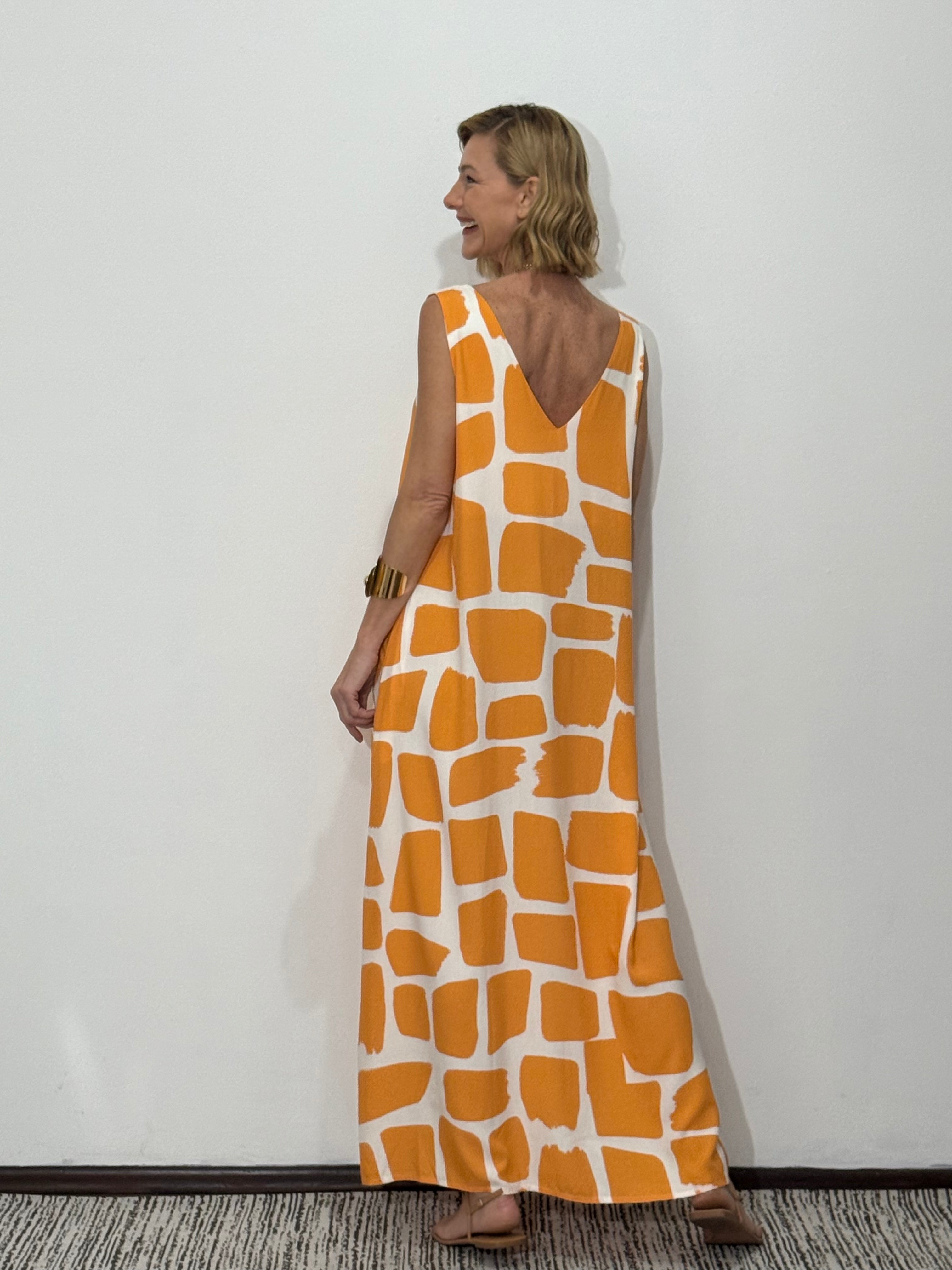 Vestido Stones Laranja