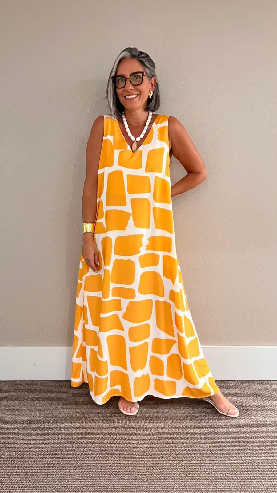 Vestido Stones Laranja